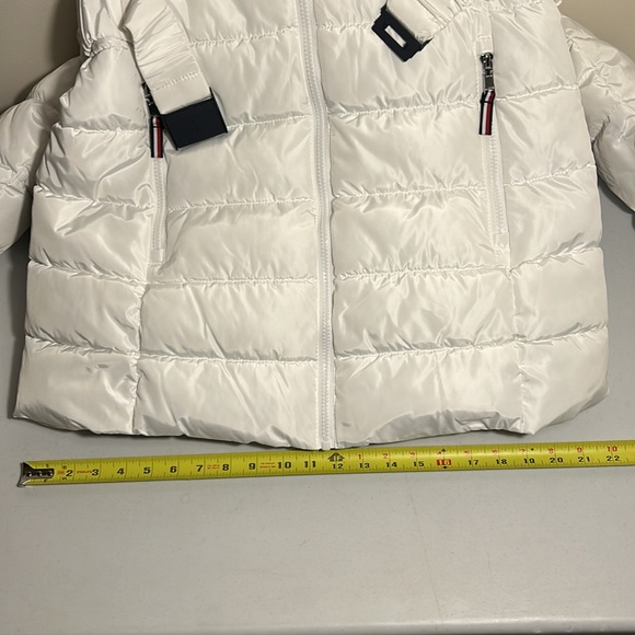 Tommy Hilfiger Ladies Women Belted Puffer Jacket Coat White US Size M - Picture 8 of 14